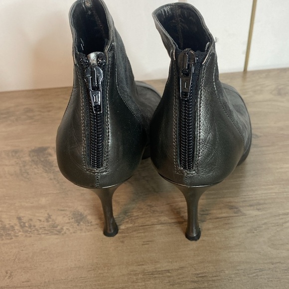 Amalfi by Rangoni | Elegant Dark Pewter Peep-Toe Heels - Zip up - 8 - Italy - Picture 7 of 8